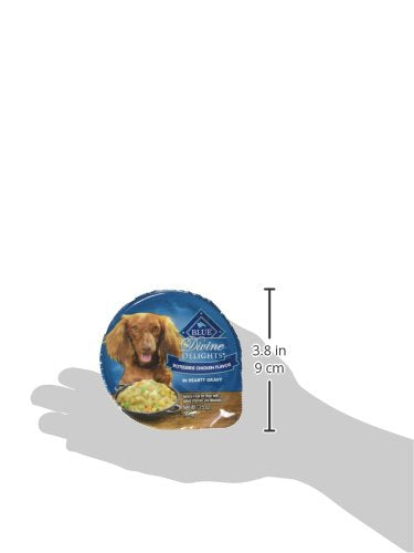 Blue Buffalo Delights Small Breed Natural Wet Dog Food, Rotisserie Chicken Flavor in Gravy, 3.5-oz Cups, 12 Count