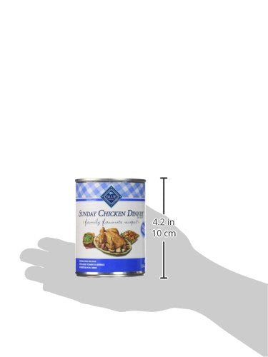 Blue Buffalo Family Favorites Adult Wet Dog Food, Made with Natural Ingredients, Sunday Chicken Dinner, 12.5-oz Can (Pack of 12)