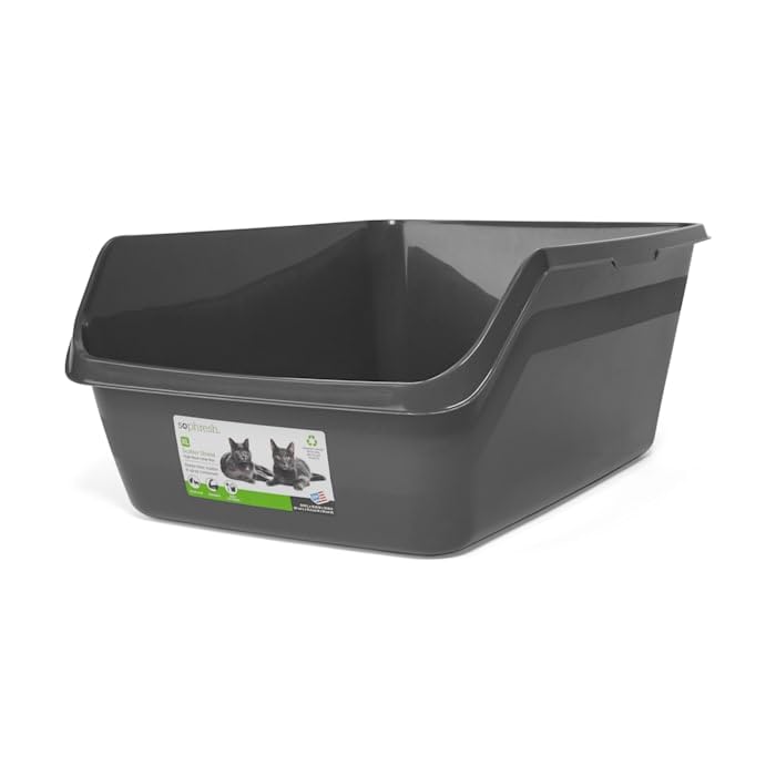 So Phresh Charcoal Shatter Shield High-Back Cat Litter Box 24' L X 18' W X 10' H