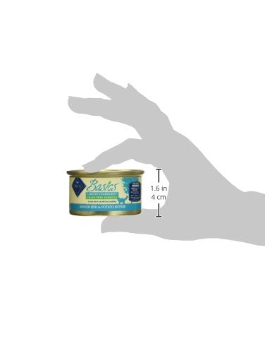 Blue Buffalo Basics Grain-Free Wet Cat Food, Skin & Stomach Care, Fish Recipe, 3-oz Can, 24 Count