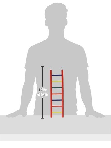 Prevue Pet Products Bpv01136 Carpenter Creations Hardwood Bird Ladder With 7 Rungs, 15-Inch, Colors Vary