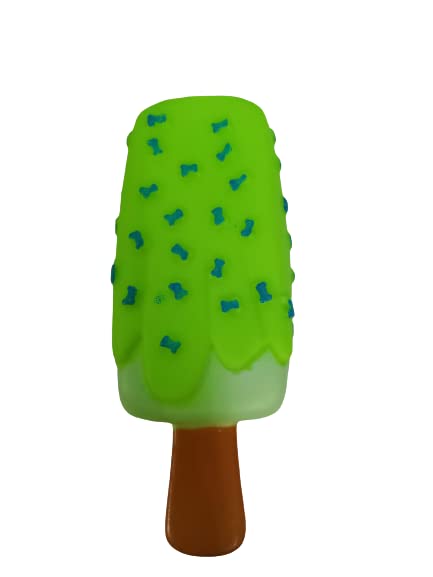 Psk Pet Mart Freeze Ice Cream Shape Squeaky Toys And Play Silicon IceCream Toys For Dogs Squeaky Toy (Color May Vary) Pack Of 1