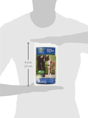 Petsafe Deluxe Easy Walk Dog Harness - Martingale Loop With D-Ring Stops Pulling - Training & Behavior Aid - Reflectivity Enhances Visibility In Low Light - Comfortable Padding - Apple/Black - L