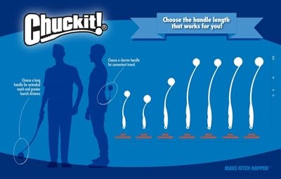 Chuckit! Dog Ball Launcher - Pro 25' With Medium (2.5'), Dog Fetch Ball Thrower, For Dogs 20-60 Pounds, Made In Usa