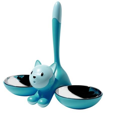 Alessi Ammi09 B Tigrito Cat Bowl, Black, Black