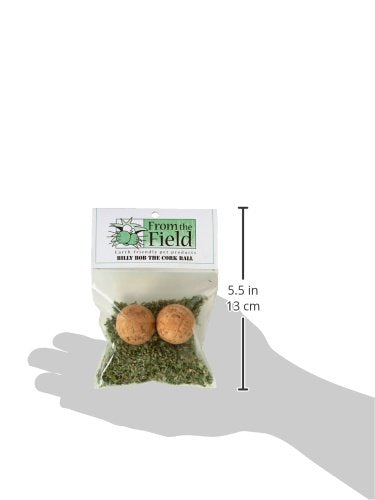 From The Field | Billy Bob The Cork Ball Cat Toy | Natural, Eco-Friendly Catnip-Infused Play Ball | Durable, Lightweight, Biodegradable | Safe For Cats & Kittens | Usa-Made Interactive Toy
