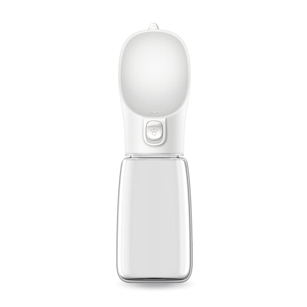 Goodiepet Portable Dog Water Bottle | Leak-Proof Dog Water Dispenser For Travel Outdoor (White, 19Oz)