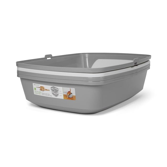 So Phresh Grey & White Lift-To-Sift Cat Litter Pan, 22.5' L X 17.25' W X 10.5' H