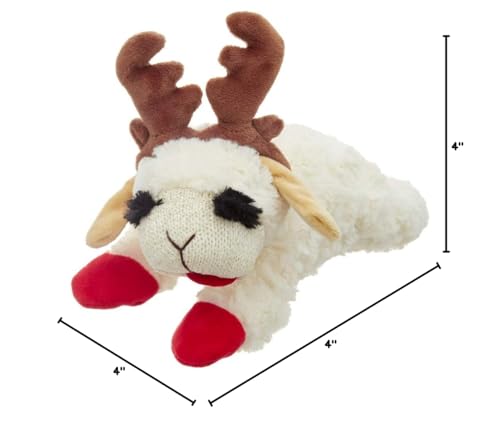 Multipet Holiday Lambchop With Antlers, 6 In, White