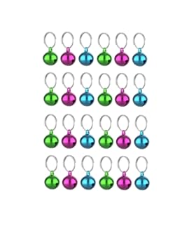 Skypia Round Dog Bells Dog Charm Bells Pet Pendant, 12 Pcs Anti-Lost Training Bells For Collars, Suitable For Pet Pendant Access