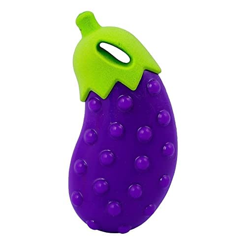 PSK PET MART Brinjal (Small) Squeaky Toys for Dogs | Dog Toys for Puppies | Dog Squeaky Toys for Dog Cat (Yellow ) (Pack of 1 pc