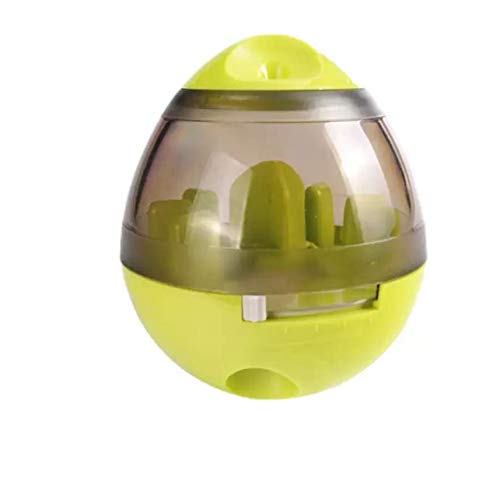 POODLES Interactive Dog Cat Food Treat Ball Bowl Toy Funny Pet Shaking Leakage Food Container Puppy Feed Pet Tumbler Toy Green
