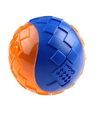 PSK PET MART Solid/Transparent Squeaky Ball Dog Toy (Color May Vary, Large) with Key Chain. Pack of 1 PCS