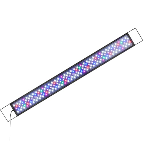 VEVOR Aquarium Light with LCD Monitor, 36W Full Spectrum Fish Tank Light with 24/7 Natural Mode, Adjustable Brightness & Timer -