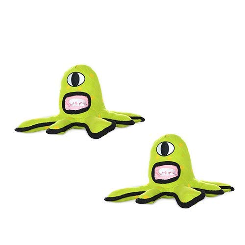 TUFFY - World's Tuffest Soft Dog Toy - Alien - Multiple Layers. Made Durable, Strong & Tough. Interactive Play (Tug, Toss & Fetc