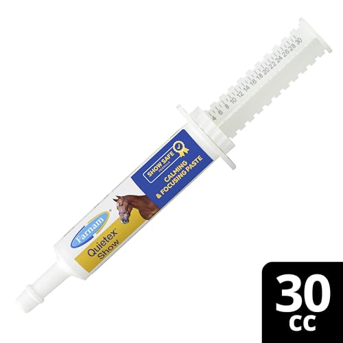 Farnam Quietex Show Calming & Focusing Paste, Helps Keep Horses Calm & Relaxed That Become Nervous in The Show Ring 30 cc