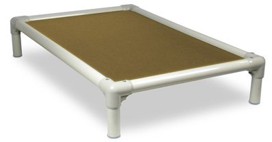 Kuranda Chewproof Bed - Almond PVC - 25'' x 18'' - Cordura Nylon - Gold