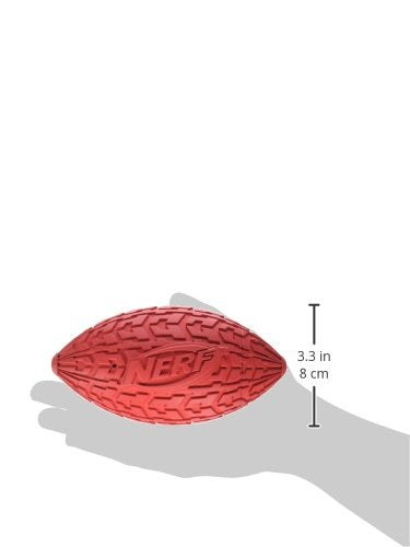 Nerf Dog Tire Football Dog Toy with Interactive Squeaker, Lightweight, Durable and Water Resistant, 6 Inch Diameter for Medium/L