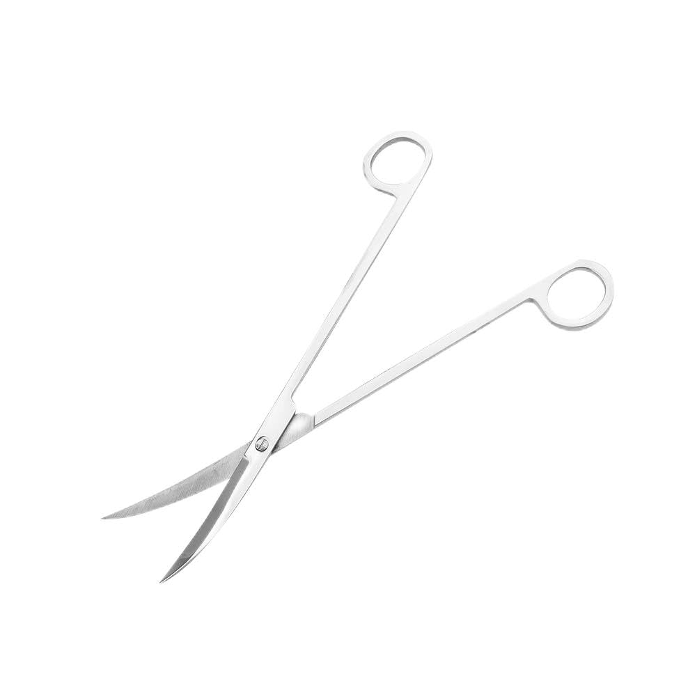 Aquascape Tools, 25cm Stainless Steel Aquarium Plant Scissors Extra Long Aquarium Trim Tool aquarium cleaning tools for Aquatic 
