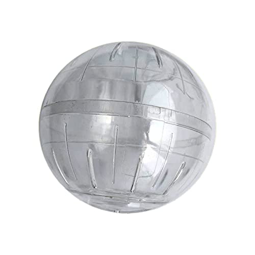 Hamster Ball 4.92Inch Crystal Running Ball For Hamsters Run-About Exercise Fitness Wheels Small Animal Toys Chinchilla Cage Accessories (S, White B)