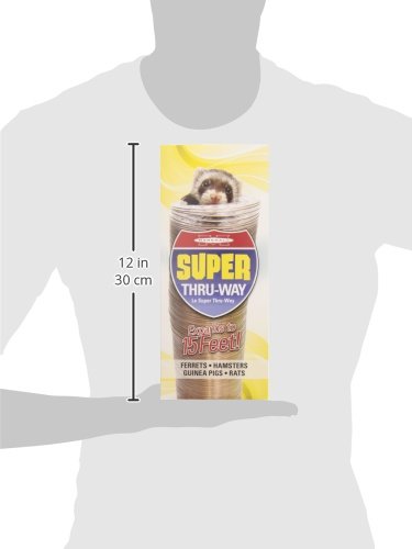 Marshall Pet Products Super Thru-Way - 15-Foot Interactive Tunnel For Ferrets And Small Pets, Durable And Flexible Design, Encourages Play And Exploration