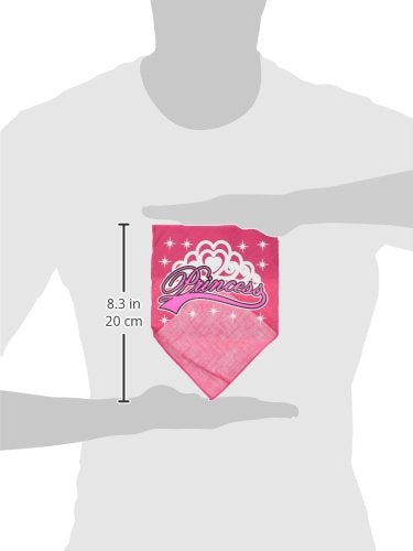 Mirage Pet Products I'm a Princess Screen Print Bandana for Pets, Large, Bright Pink
