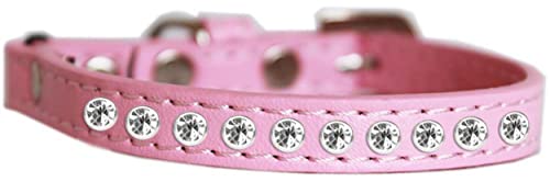 Mirage Pet Products Clear Jewel Cat safety collar Light Pink Size 14