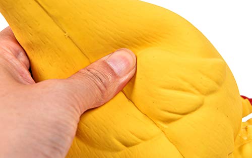 Tamu Style Rubber Chicken Squeaky Dog Toys For Small, Medium Or Large Pet Breeds, Play Fetch, Reduce Separation Anxiety