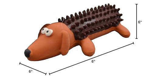 Amazing Pet Products Shaggy Latex Dog Squeek Toy, 6-Inch
