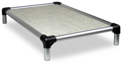 Kuranda Chewproof Bed - Silver Aluminum - 50'' X 36'' - Sunsure Textilene - Birch