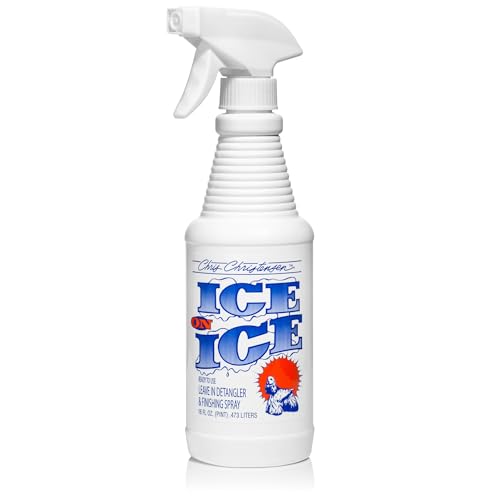 Chris Christensen Ice On Ice Detangler And Finishing Dog Spray, Groom Like A Professional, Ready To Use, Helps Brush/Comb Glide Through Coat, Conditions, No Residue, All Coat Types, Made In Usa, 16 Oz