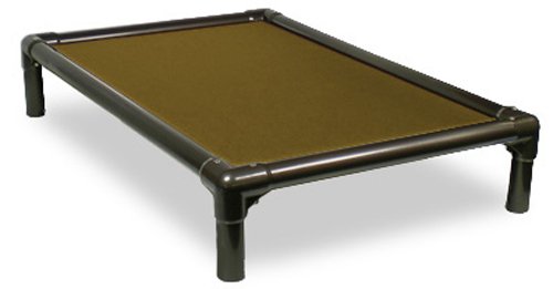 Kuranda Chewproof Dog Bed - Walnut PVC - 30'' x 20'' - Cordura Nylon - Gold