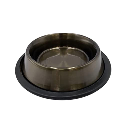 Danner Stainless Steel, Anti-Skid Pet Bowl, Dark Pewter, 24 Oz., (73005)
