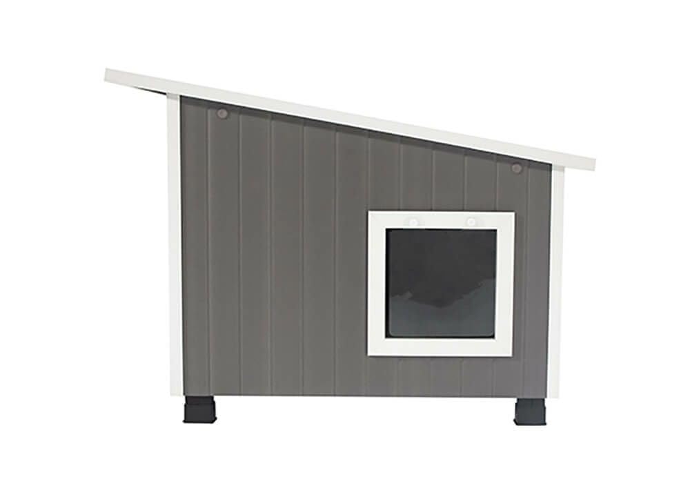 New Age Pet Ecoflex Xl Outdoor Cat House - Durable, Moisture-Resistant Wood Plastic Composite, Dual Entry, Easy Assembly, Elevat