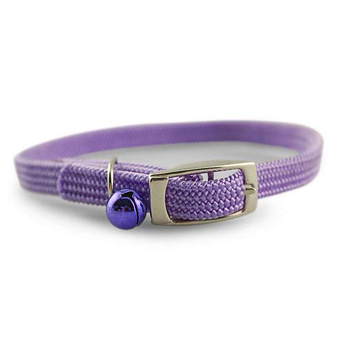 Omnipet Kool Kat Elastic Cat Safety Collar With Bell, Lavender, 12''