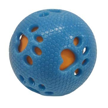 Petlicious & More Cute Design Customized Interactive Fetch Ball Dog Toys Squeaky Rubber Ball For Dogs (Color & Design May Vary) 