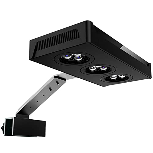 Hipargero 30W Aquarium LED Light A029 – Touch Control, Timer, & 5W LED Chips for Coral Reef & Marine Tanks – Black
