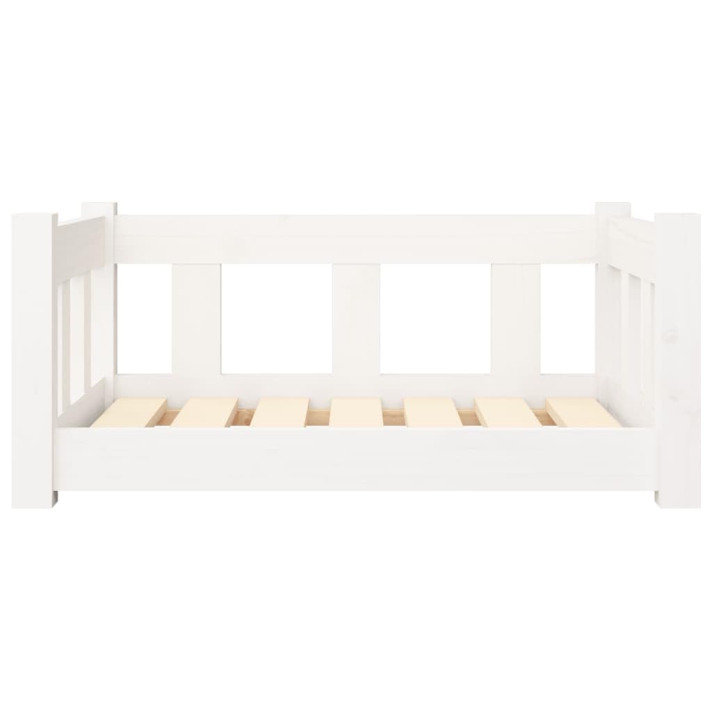 vidaXL Solid Wood Pine Dog Bed in White - Minimalistic Design Pet Sofa for Small to Medium Sized Dogs - Assembly Required