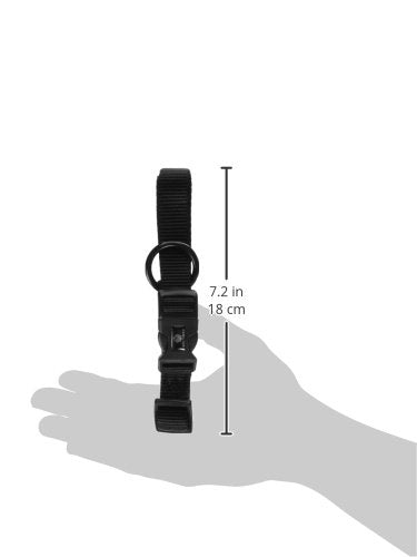 Hamilton Adjustable Nylon Dog Collar, Black, 3/4' X 16-22'