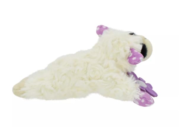 Multipet Lamb Chop Mini Flower Bunny Print Dog Toy - 6''