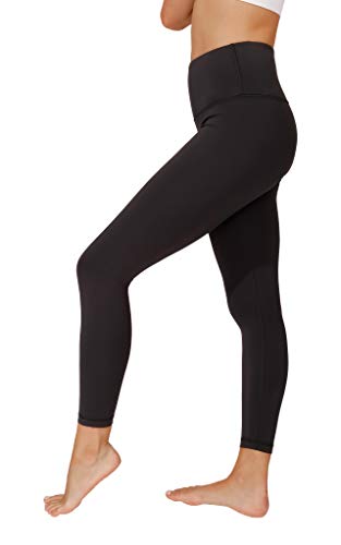 90 Degree By Reflex High Waist Squat Proof Ankle Length Interlink Leggings - Black - XL