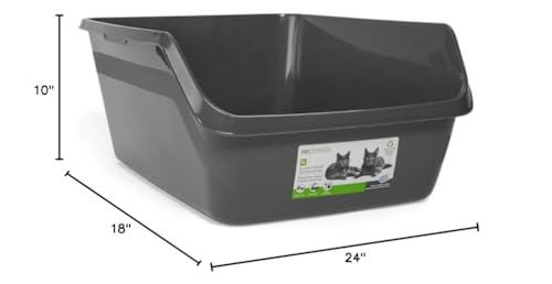 So Phresh Charcoal Shatter Shield High-Back Cat Litter Box 24' L X 18' W X 10' H