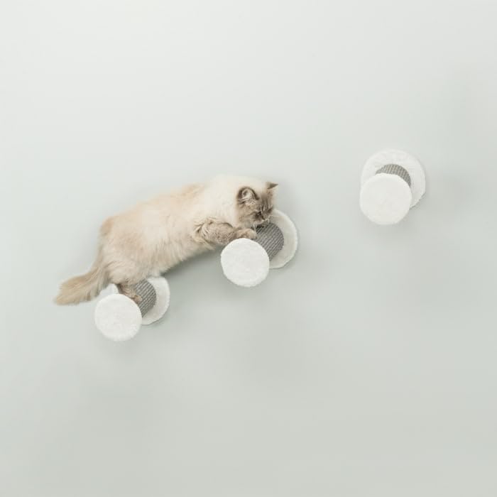 Trixie Wall Mount Xxl Cat Climbing Steps, Cat Furniture, Scratching Post, 3Pcs, Gray