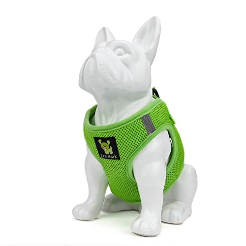 EcoBark Rapid Fastener Super Comfort Fully Adjustable Double Padded Step in Dog Harness (Large, Green)