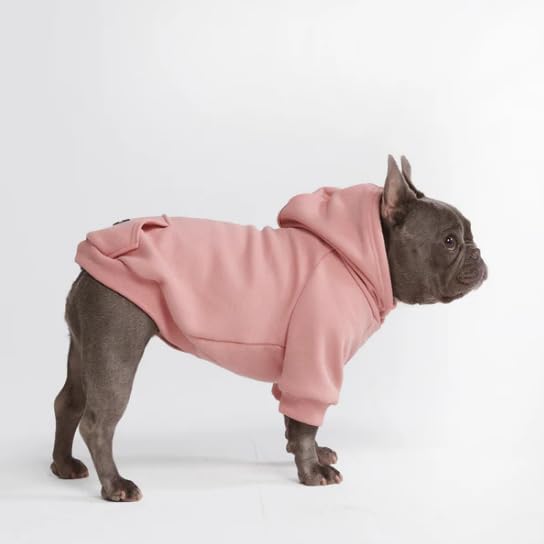 Spark Paws Dog Hoodie - Premium Quality, Buttery Soft, Superior Comfort And Fit, Calming Fleece Interior, Suitable For All Breeds - Dusty Pink - L