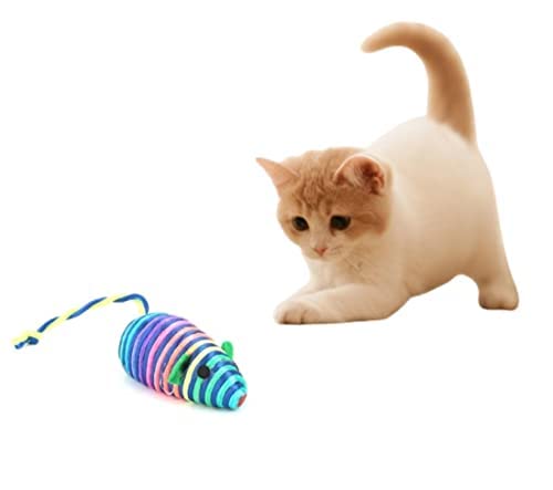 Kutkut Mouse Shaped Cat Toys | Kitten Pet Flush Teaser Toys Pet Cats| Interactive Exerciser Cat Toy | (Ordinary Tail)