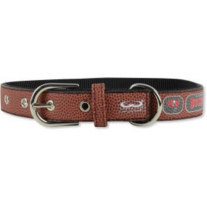 NFL Tampa Bay Buccaneers Classic Leather Football Collar, Brown, Small