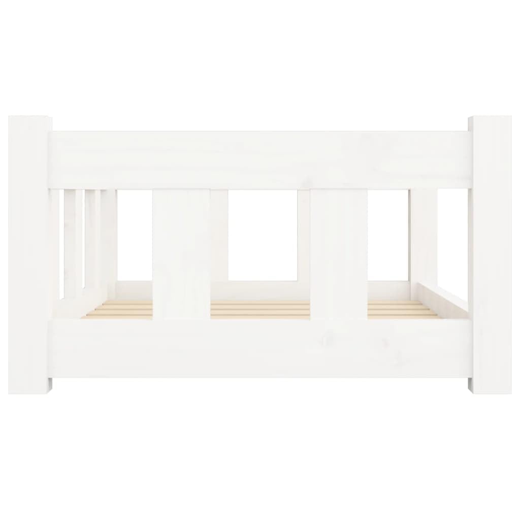 vidaXL Solid Wood Pine Dog Bed in White - Minimalistic Design Pet Sofa for Small to Medium Sized Dogs - Assembly Required
