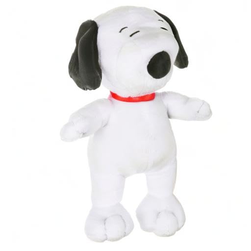 Peanuts For Pets Snoopy Figure Classic Plush Squeaker Dog Toy, 9 Inch Medium White Plush Dog Toy For All Dogs, Officially Licens