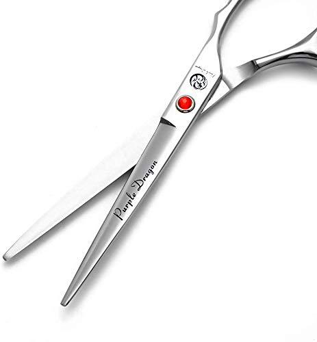 Purple Dragon 5/5.5/6/6.5/7/7.5/8/9/10 Sharp Edge Hair Cutting Shears Pet/Puppy/Cat Grooming Scissors with Bag - Perfect for Bar